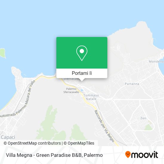Mappa Villa Megna - Green Paradise B&B