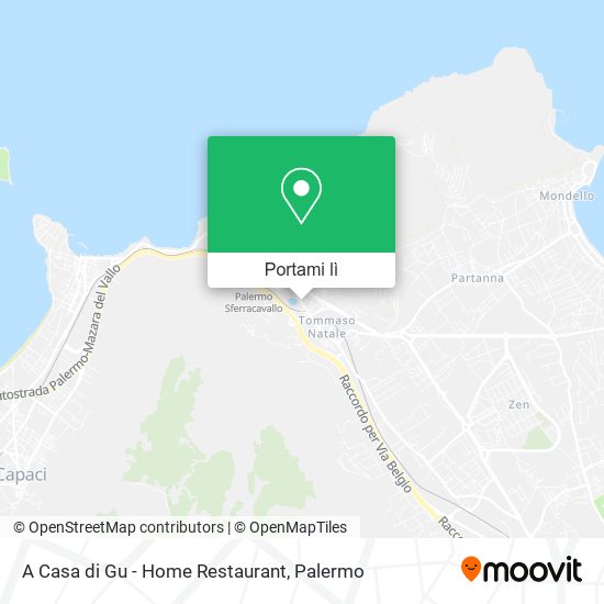Mappa A Casa di Gu - Home Restaurant