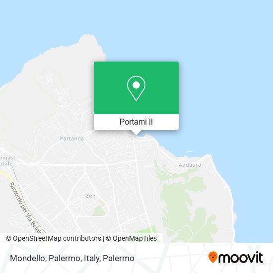 Mappa Mondello, Palermo, Italy
