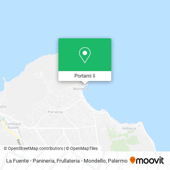 Mappa La Fuente - Panineria, Frullateria - Mondello