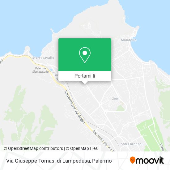 Mappa Via Giuseppe Tomasi di Lampedusa