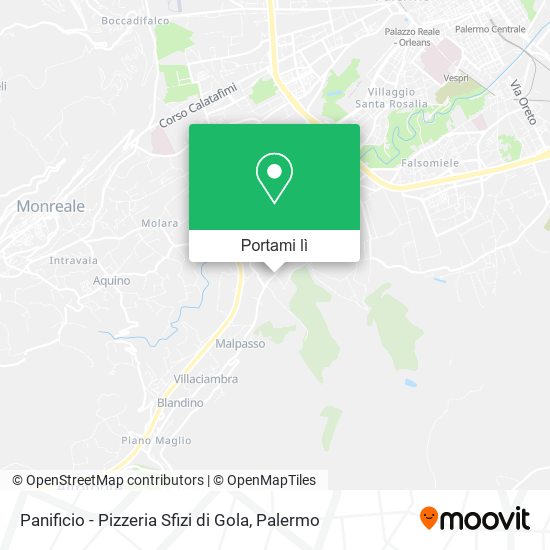 Mappa Panificio - Pizzeria Sfizi di Gola