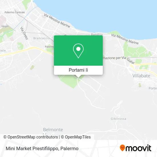 Mappa Mini Market Prestifilippo