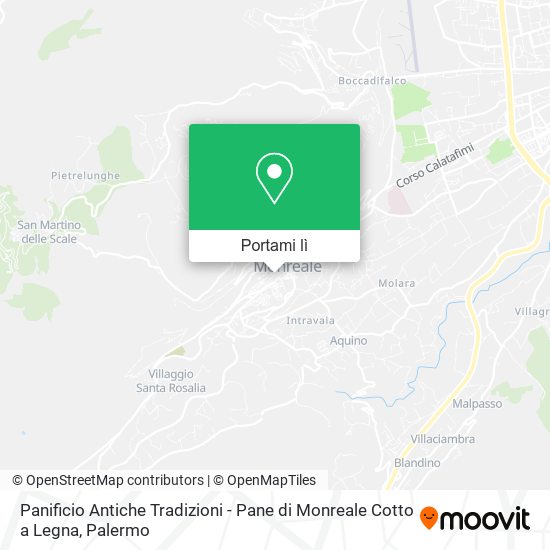 Mappa Panificio Antiche Tradizioni - Pane di Monreale Cotto a Legna