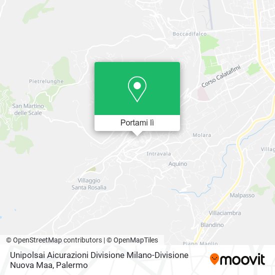 Mappa Unipolsai Aicurazioni Divisione Milano-Divisione Nuova Maa