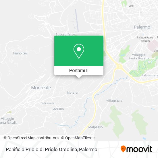 Mappa Panificio Priolo di Priolo Orsolina
