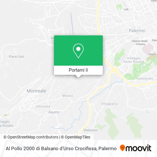 Mappa Al Pollo 2000 di Balsano d'Urso Crocifissa