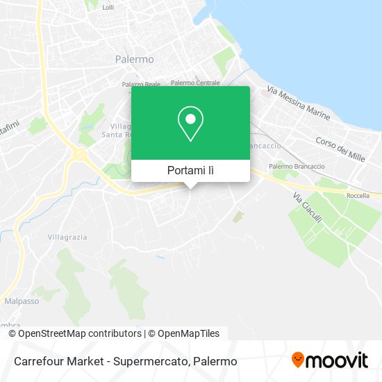 Mappa Carrefour Market - Supermercato