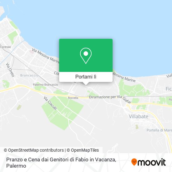 Mappa Pranzo e Cena dai Genitori di Fabio in Vacanza