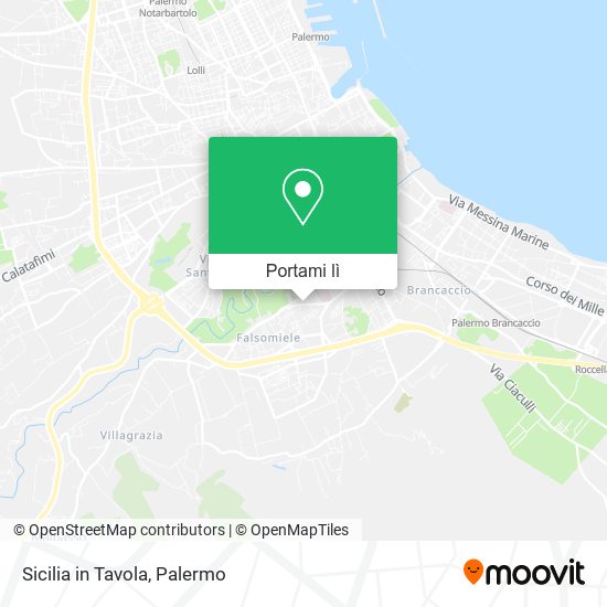 Mappa Sicilia in Tavola