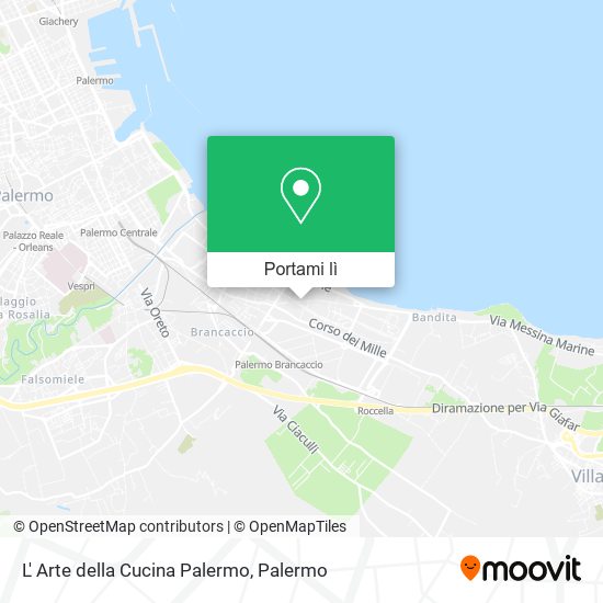 Mappa L' Arte della Cucina Palermo