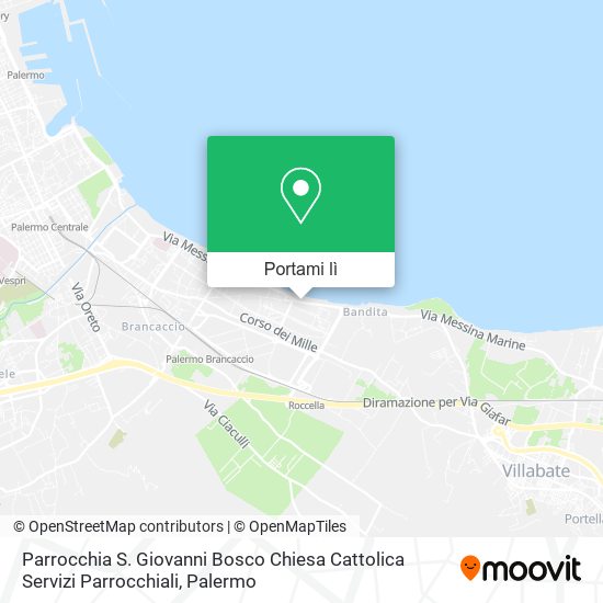 Mappa Parrocchia S. Giovanni Bosco Chiesa Cattolica Servizi Parrocchiali