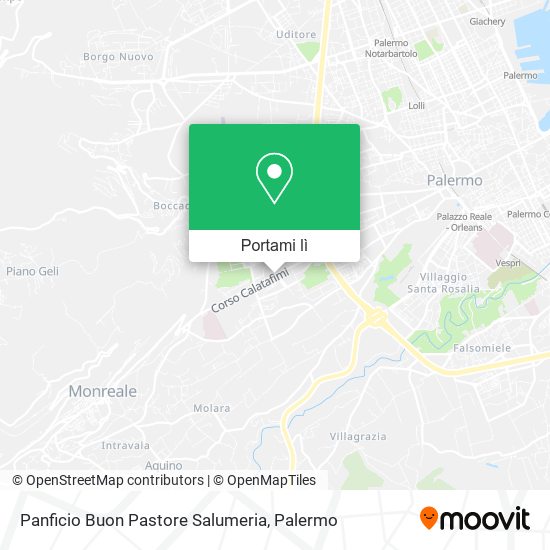 Mappa Panficio Buon Pastore Salumeria