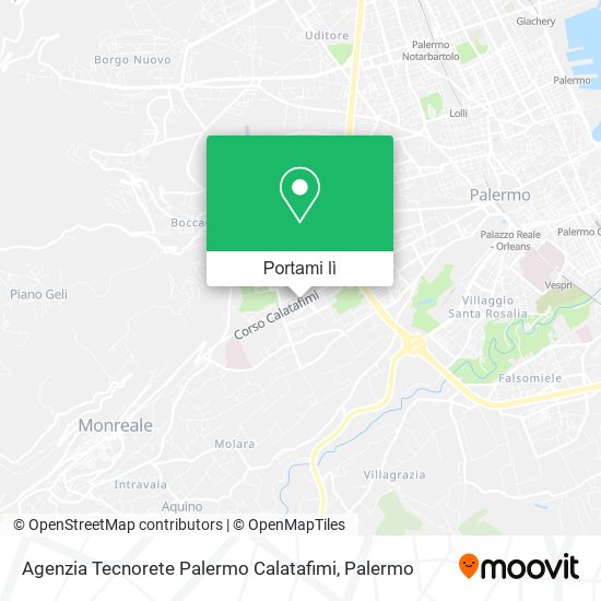 Mappa Agenzia Tecnorete Palermo Calatafimi