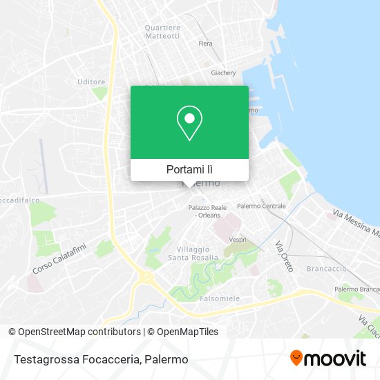 Mappa Testagrossa Focacceria
