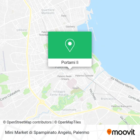 Mappa Mini Market di Spampinato Angelo