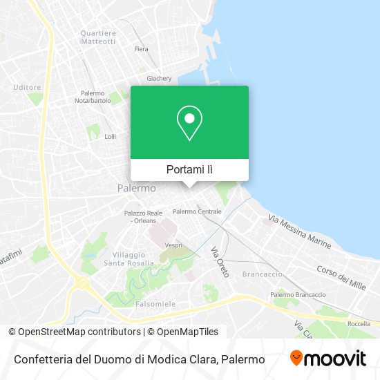 Mappa Confetteria del Duomo di Modica Clara