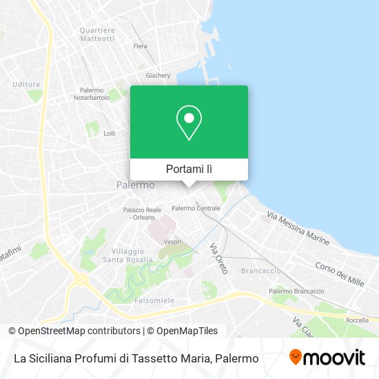 Mappa La Siciliana Profumi di Tassetto Maria
