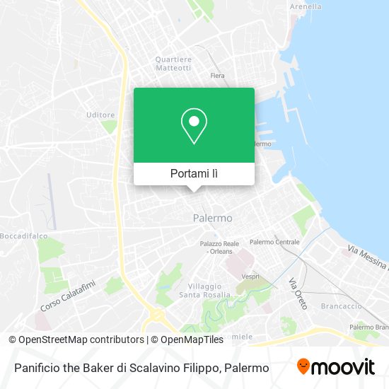 Mappa Panificio the Baker di Scalavino Filippo