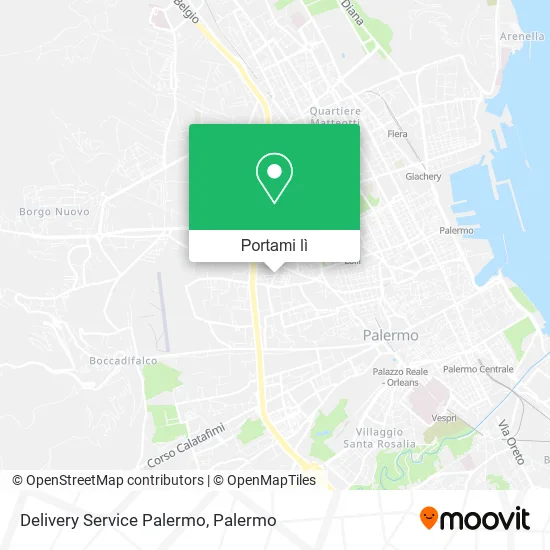 Mappa Delivery Service Palermo