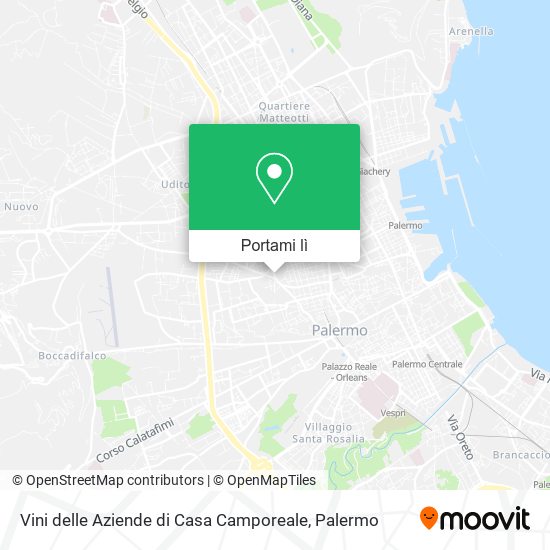 Mappa Vini delle Aziende di Casa Camporeale