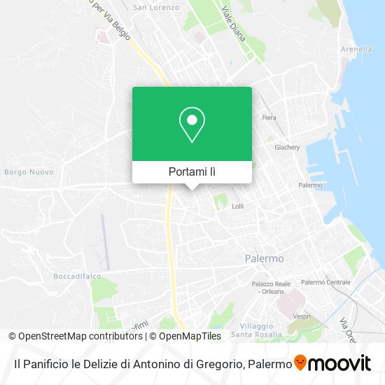 Mappa Il Panificio le Delizie di Antonino di Gregorio