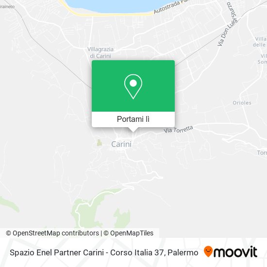 Mappa Spazio Enel Partner Carini - Corso Italia 37