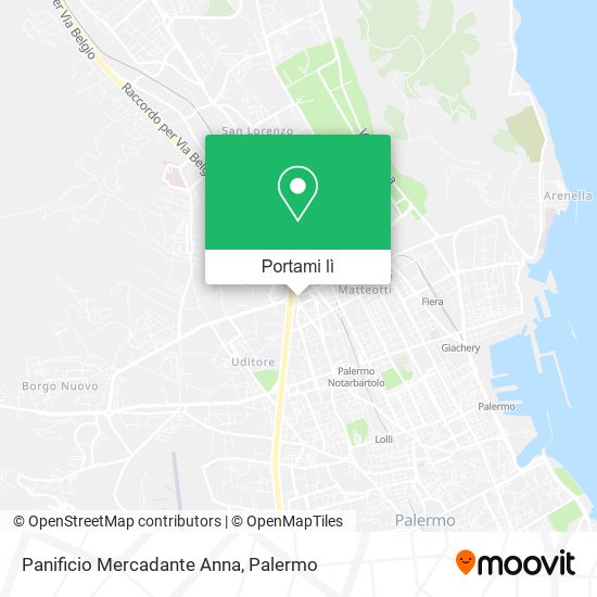Mappa Panificio Mercadante Anna