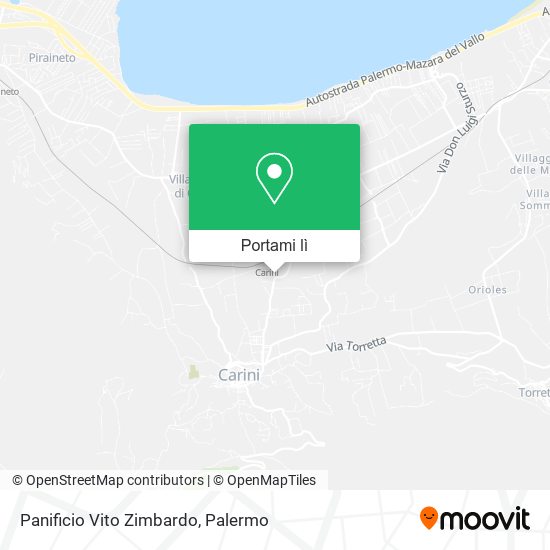 Mappa Panificio Vito Zimbardo