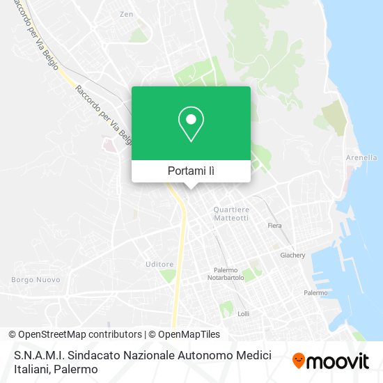 Mappa S.N.A.M.I. Sindacato Nazionale Autonomo Medici Italiani