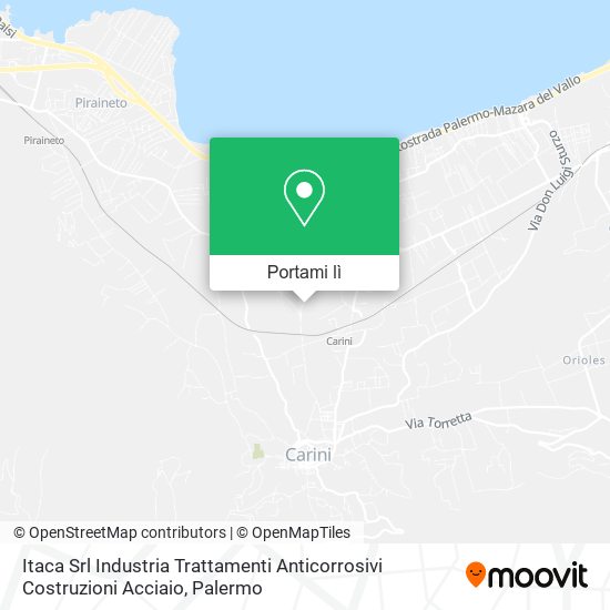 Mappa Itaca Srl Industria Trattamenti Anticorrosivi Costruzioni Acciaio