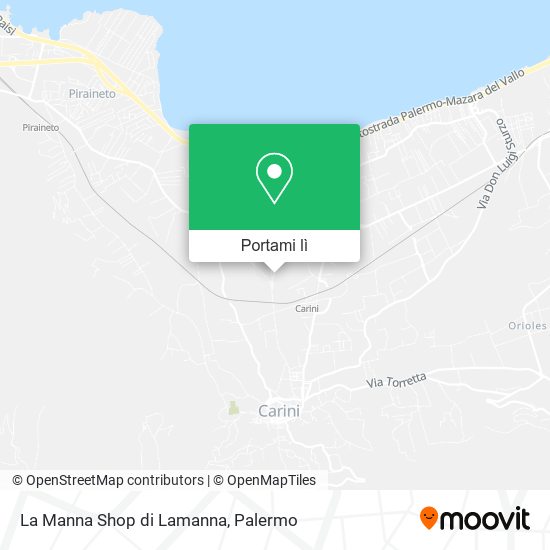 Mappa La Manna Shop di Lamanna