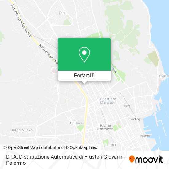 Mappa D.I.A. Distribuzione Automatica di Frusteri Giovanni