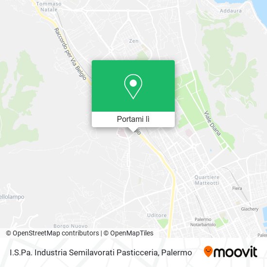 Mappa I.S.Pa. Industria Semilavorati Pasticceria