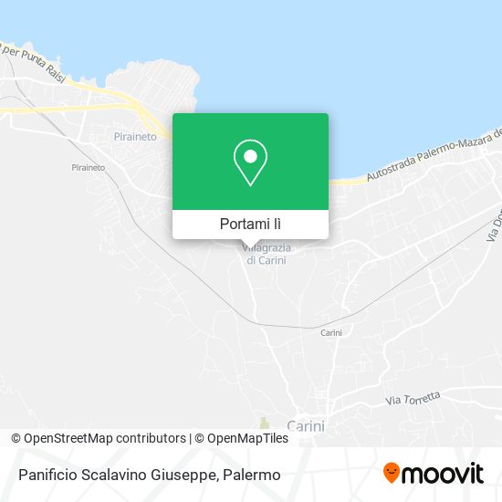 Mappa Panificio Scalavino Giuseppe