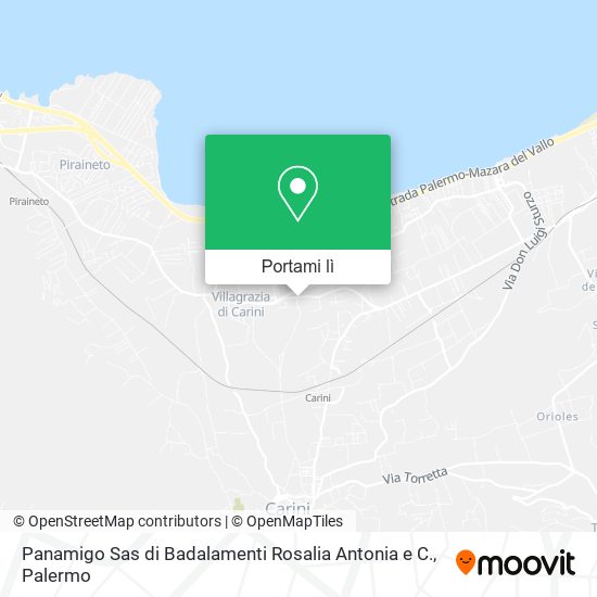 Mappa Panamigo Sas di Badalamenti Rosalia Antonia e C.