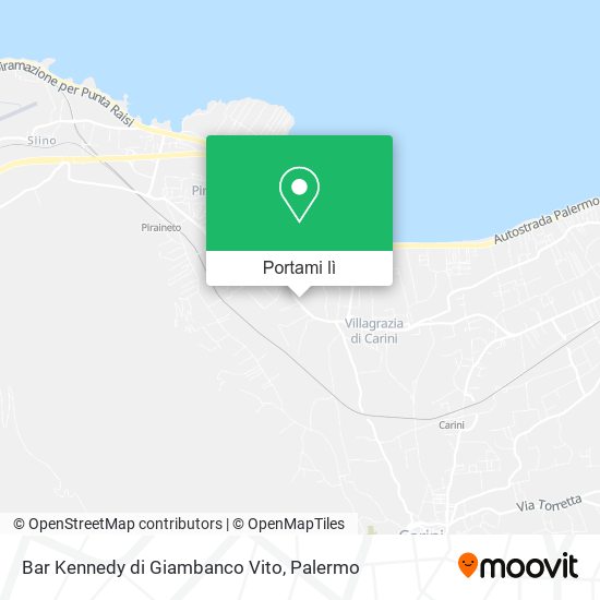 Mappa Bar Kennedy di Giambanco Vito