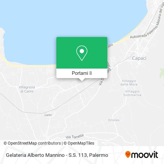 Mappa Gelateria Alberto Mannino - S.S. 113