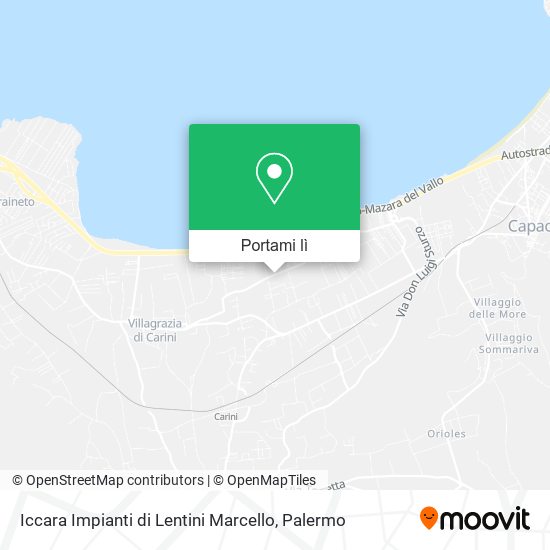 Mappa Iccara Impianti di Lentini Marcello