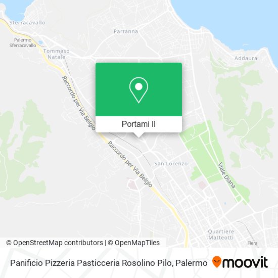 Mappa Panificio Pizzeria Pasticceria Rosolino Pilo