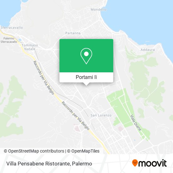 Mappa Villa Pensabene Ristorante