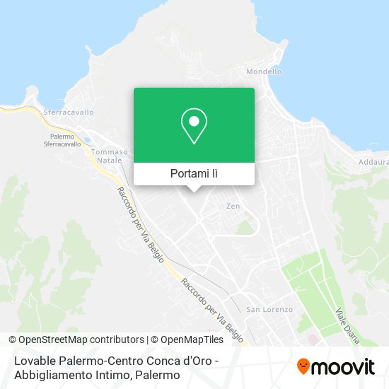 Mappa Lovable Palermo-Centro Conca d'Oro - Abbigliamento Intimo