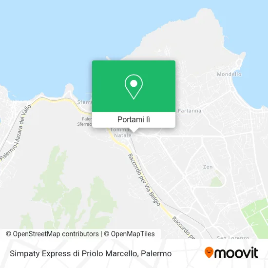 Mappa Simpaty Express di Priolo Marcello