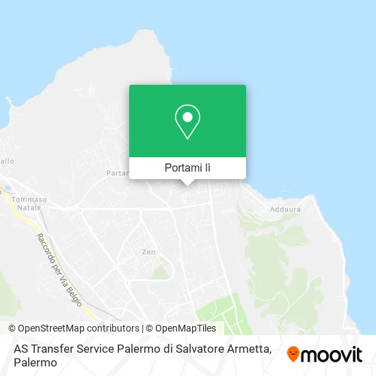 Mappa AS Transfer Service Palermo di Salvatore Armetta