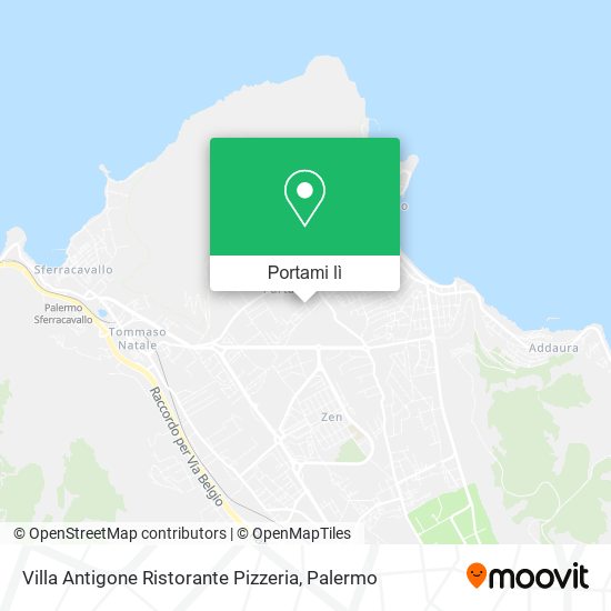 Mappa Villa Antigone Ristorante Pizzeria