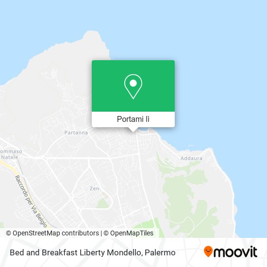 Mappa Bed and Breakfast Liberty Mondello
