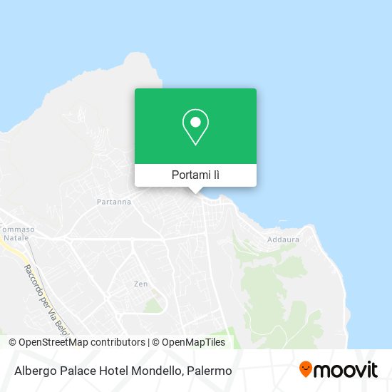 Mappa Albergo Palace Hotel Mondello