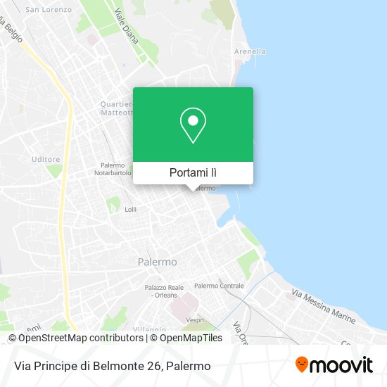 Mappa Via Principe di Belmonte  26