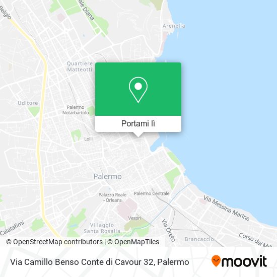 Mappa Via Camillo Benso Conte di Cavour 32