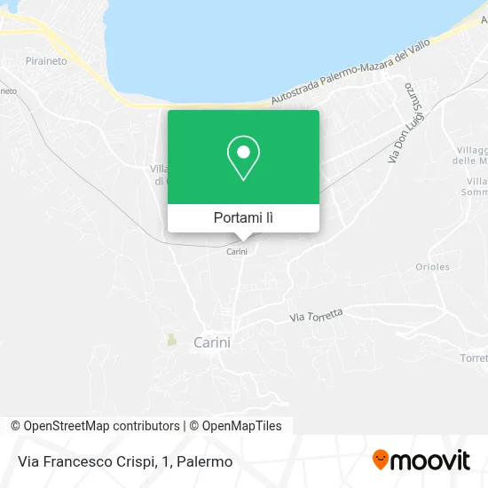 Mappa Via Francesco Crispi, 1